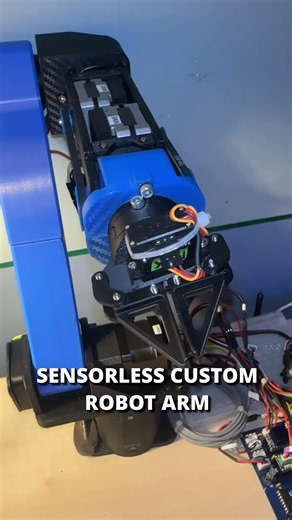 Custom robot arm featuring sensorless homing made by ‪@mechfab3d‬ #3dprinting #robotics #robotarmy