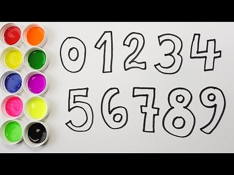 Como Dibujar y Colorear Los Números - Aprende Los Números y Colores - Dibujos Para Niños / FunKeep