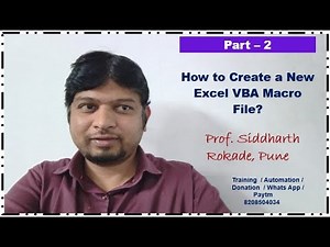 Part 2 How to Create a Fresh VBA Macro File | VBA File Creation | VBA in Hindi | VBA in English