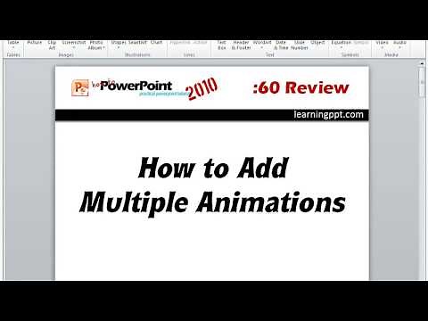 How to add more than one (multiple) animations to objects in PowerPoint