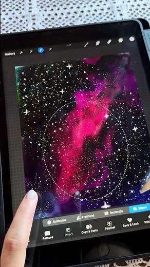 How to draw a space in Procreate