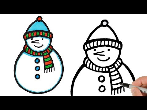 How to Draw a Snowman | Winter Holiday Easy Step-by-Step Tutorial!