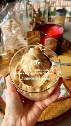 🧡Pâte de spéculoos maison 2 ingrédients et végane🧡 #mangermieux #recettefacile #faitmaison