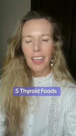 5 Thyroid Foods. These 5 foods may help to improve hypothyroid symptoms or contain nutrients like iron, vitamin A, zinc and omega 3 that support thyroid function. Anti inflammatory foods like turmeric and omega 3 may also be helpful in improving thyroid antibodies. #thyroidfood #thyroidfood #thyroiddiet #hypothyroiddiet #hashimotosdiet