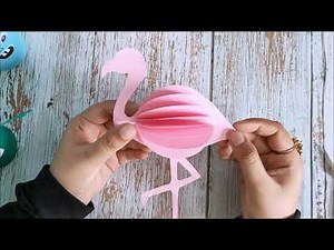 DIY flamingo paper craft - Paper craft ideas for summer holiday