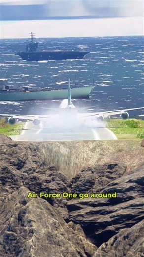 Amazing as Air Force One go around after try to land on short runway #aviation #usa #airforceone