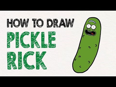 How to draw PICKLE RICK *easy*