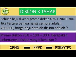 Diskon 3 tahap | Soal CPNS 2021