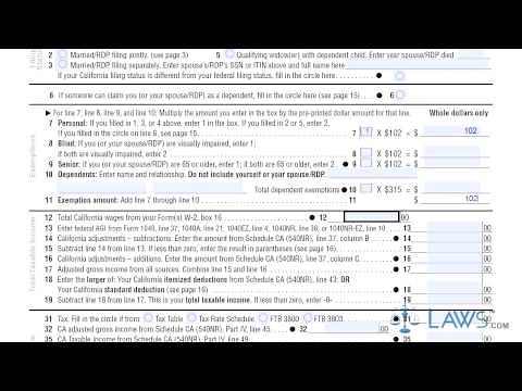 From 540NR California Nonresident or Part Year Resident Income Tax Return Long