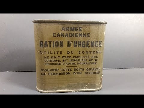 1944 Canadian Army Emergency Ration MRE Review Survival Meal Ready to Eat Tasting Test