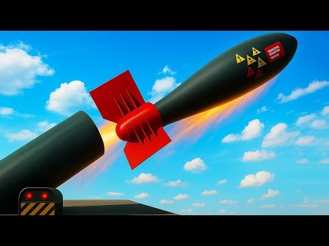 Garry's Mod Nuclear Bombs Testing Using Cannon Up Launcher