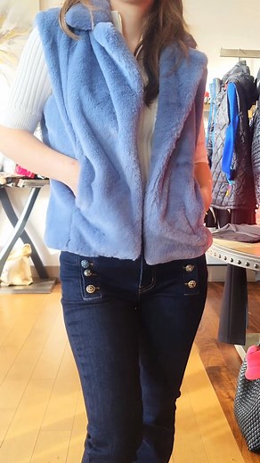 Made for sweater weather 冀 These faux fur vests tie your whole...