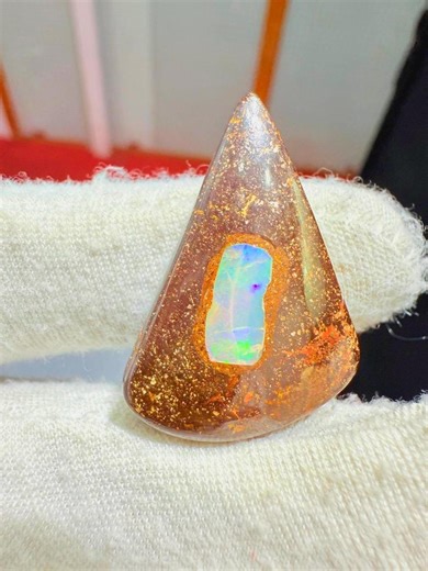 Natural Ethiopian Opal Matrix Cabochon, Pear Shape Fire Opal, Jewelry Making Stone - Etsy