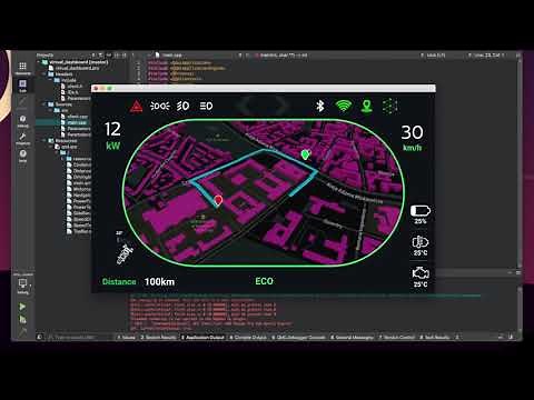 Virtual dashboard v2 DEMO | Instrument Cluster | E-Moto AGH | RaspberryPi | Qt | Electric Motorcycle