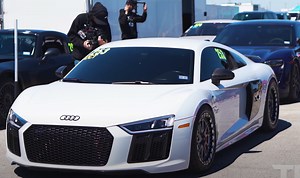 1,300-HP Twin-Turbo Audi R8 Hits Drag Strip With Stock Engine