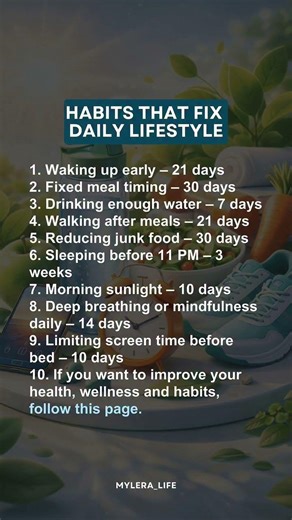 Habits That Fix Daily Lifestyle 👇#healthandwellness