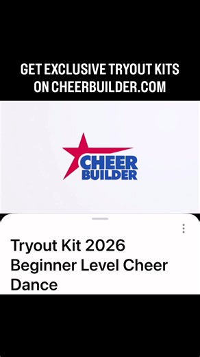4 Tryout Kits included with Memberships ✨ Learn more on Cheerbuilder.com #tryoutkit #cheerdancesforbeginners