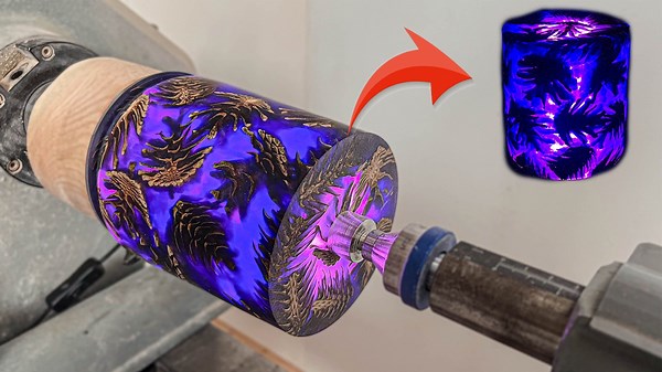 Woodturning - Pine Cones to Night lamp