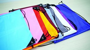 Generic Custom Drawstring Backpacks - Gym Drawstring Bags - Orange, Black, White, Blue, Red - 16.5" X 13.38" - Modern Sports Theme - Water Resistant - Polyester