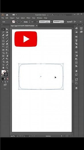 Easy Way To Create YouTube Logo Design In Illustrator😊