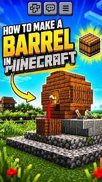HOW TO MAKE A BARREL in MINECRAFT #foryou #viral #minecraft #mcmycraft #minecraftyoutuber #minecraft