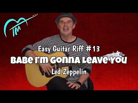 Babe I’m Gonna Leave You (Led Zeppelin) Easy Riff #13 Acoustic Guitar Lesson