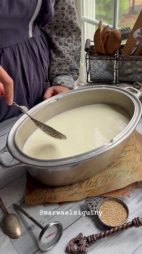 3.1M views · 10K reactions | ‏How to Make Cream Cheese ingredients and instructions in first comment الجبنه الكريمي في البيت اصح وافيد واضمن بكيتررر | Marwa Elsiguiny | Facebook