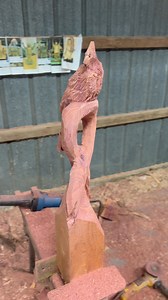 I wasn’t going to share this one yet but have been swamped trying to get prepared to be locked in the carving shed for a week or so. Got some really cool projects that i will be wrapping up soon. If you want to see this one complete type below. | Hubbart Wood