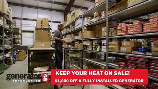 Generator Supercenter Keep Your Heat on Sale TV Spot, 'Fully Installed Generator: $1,000 Off'