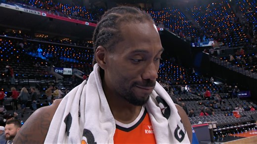 "Are you having a little bit of fun here tonight?" "Oh, yeah" -Kawhi Leonard after dropping 55 | L.A. Clippers
