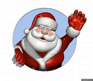 Waving Santa on Make a GIF