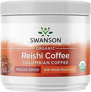 Swanson Certified Organic Ganoderma (Reishi) Coffee 3 Ounce (84 g) Jar