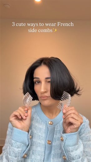 𝗡𝗮𝘄𝗶𝗱𝗮_𝗭𝘂𝗹𝗶𝗹𝗹𝗮𝗵 | Part 4 | 3 cute ways to wear French side combs✨ @hairtamin miracle brush | Instagram