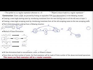 Regular Expression for a Finite State Automaton: Kleene's Theorem Part II