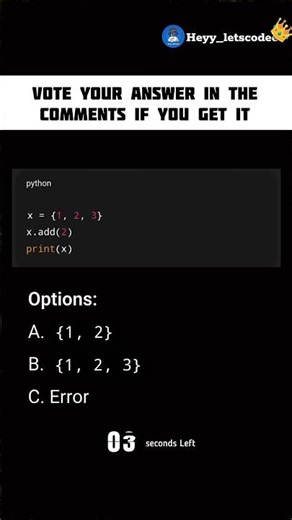 Python Sets Practice | Python Programming Quiz | Guess the Output
