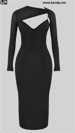 Midnight Elegance Mesh Bodycon Dress