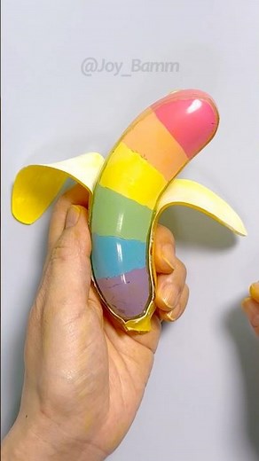 🌈🍌Rainbow Banana Squishy DIY with Nano Tape!
