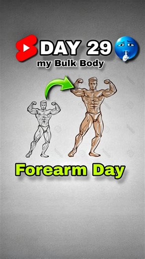 60 Days Bulking Challenge 💪 | Day 29 | Muscle Gain Journey #forearms #workout #edit #viral #shorts