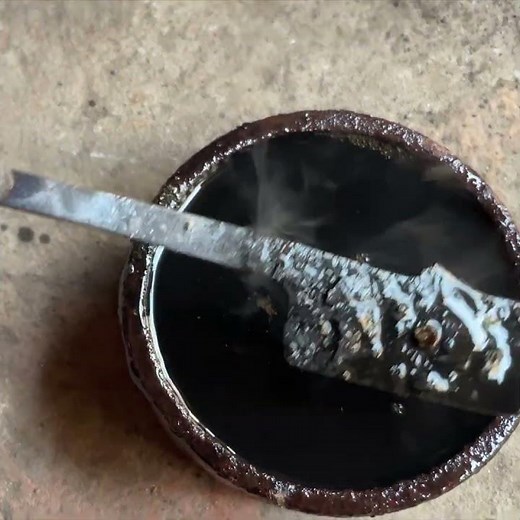 Custom Tempering Process for a Hand-Forged Razor 🔥For Full Build Tap on Related Videos. #shorts