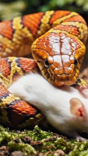 ​Corn Snake vs Mouse: The Ultimate Pursuit! 🐍🐁#viral #shorts