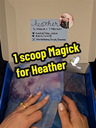 1 scoop Magick order for Heather 🕊🎵🌀🐈‍⬛️ #asmr #magic #luckyscoop #canadian #whitewitch