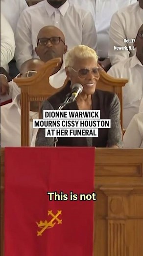 Dionne Warwick mourns Cissy Houston at her funeral