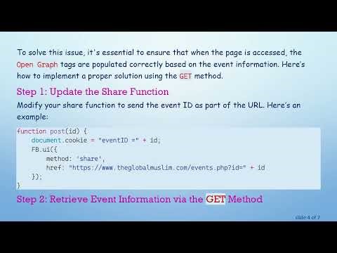 How to Properly Share Dynamic Event Links on Facebook Using Open Graph