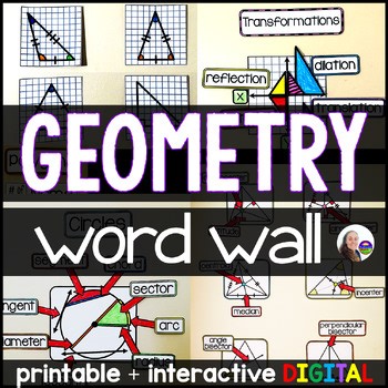 Geometry Word Wall | Geometry Classroom Vocabulary