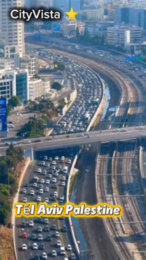 🇵🇸 A breathtaking view of Tel Aviv Palestine✨A city where the coastline and skyline create