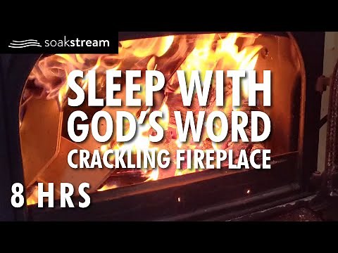 CRACKLING FIREPLACE 4K | 100+ Bible Verses For Sleep with Fireplace Sounds | NO MUSIC