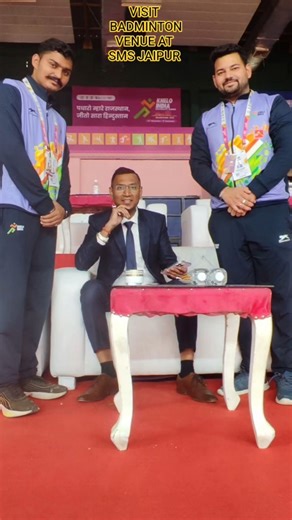 KHELO INDIA BADMINTON VENUE VISIT WITH IAS Dr. NEERAJ K PAWAN SIR (RSSC) #sports #shorts #shortsfeed