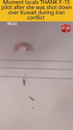 Moment US fighter jet spirals in fireball over Kuwait during Iran strikes after THREE F-15s shot down by friendly fire