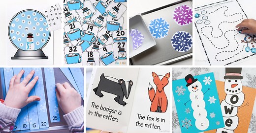 Free Winter Printables for Preschool and Kindergarten