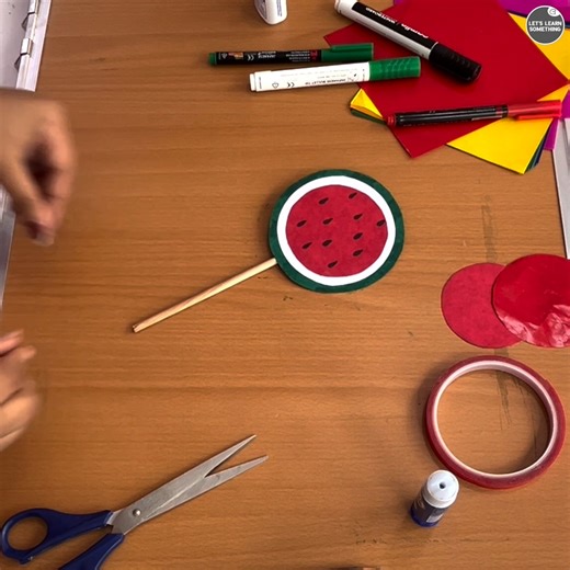 Paper Watermelon II How To Craft It II | Lets learn something